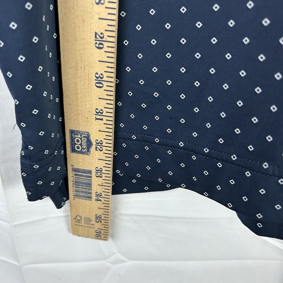 FootJoy Mens Golf Polo Sz XL Navy/White Geometric Diamond Print Mesa - Picture 9 of 15